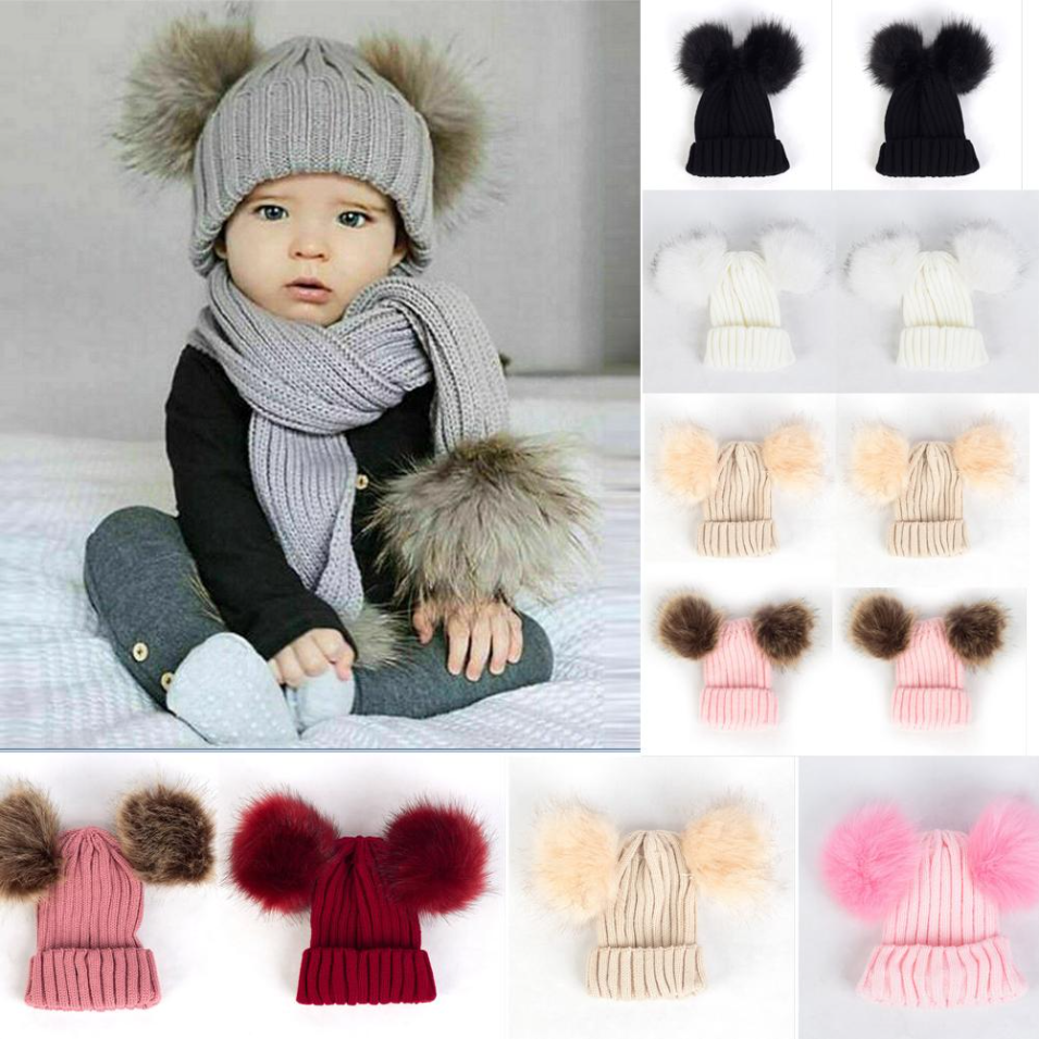 

Baby Caps Boys Hats Stuff Accessories Toddler Kids Girl Boy Baby Infant Winter Warm Crochet Knit Hat Fur Balls Beanie Cap CPA4305 b1011, 1-14mixed