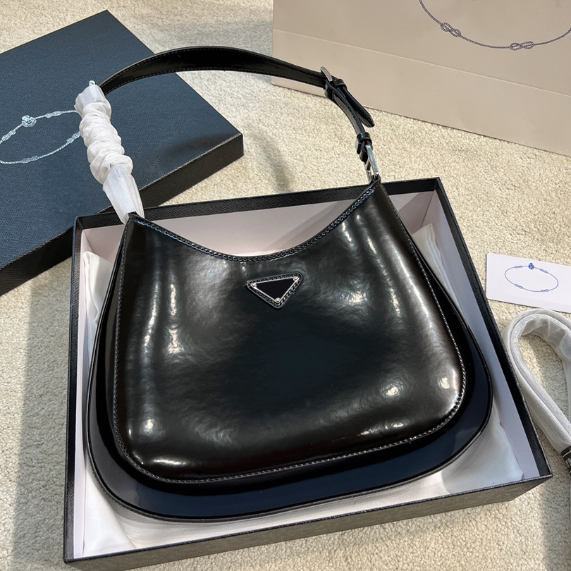 

Stylish Hobo Leather Underarm Bags Shoulder Handbags Clutch Bags Women Totes Moon Shaped Designer Bag, As show
