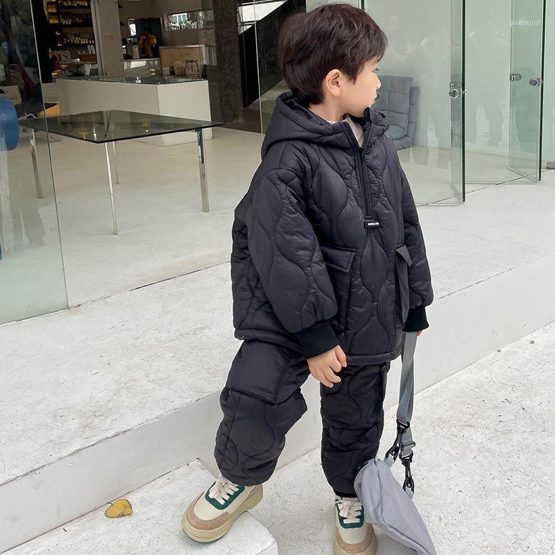 

Clothing Sets 2022 Baby Boys Cotton Jacket For Autumn Winter Outerwear Plaid Kid Boy Hooded Coat Children's Clothes 3-12 Years W01, Black