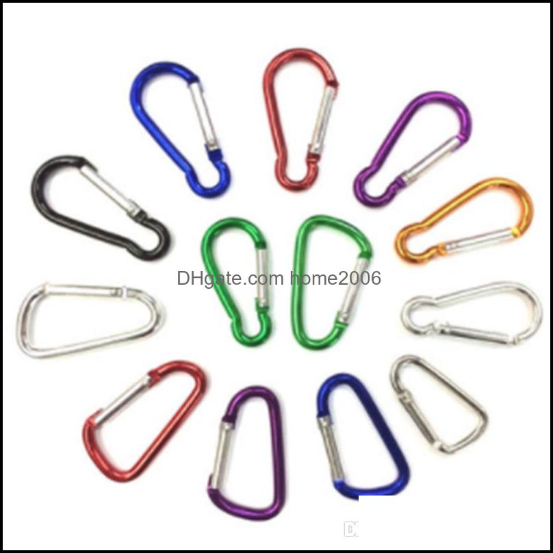 

Carabiners Lightweight Climbing Button Keyrings Key Chain Carabiner Cam Hiking Hook Outdoor Sport Aluminium Safety Buckle 100Pcs/Lot Otlfu