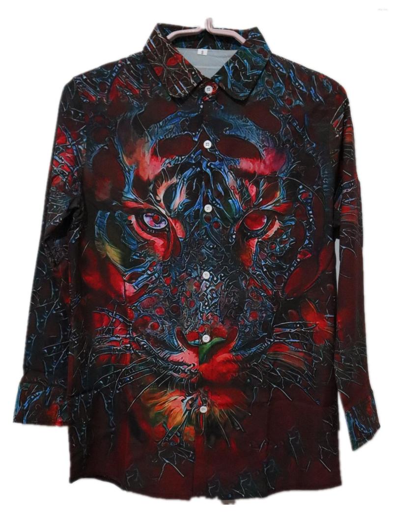 

Men' Casual Shirts Fall High Quality Fashion Men' Printed Long Sleeves Clothing Prom Party Cardigan -3XL