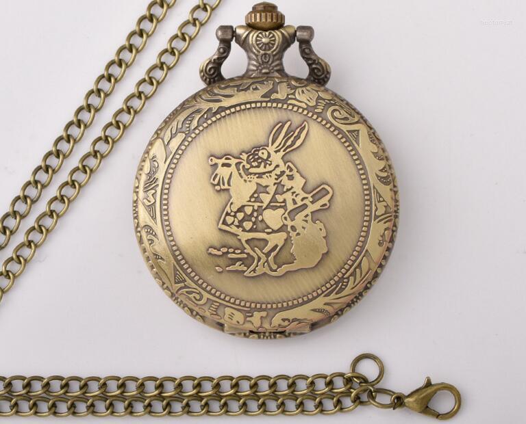 

Pocket Watches Sell 50pcs/lot Vintage Bronze Cartoon Watch Antique Christmas Gift