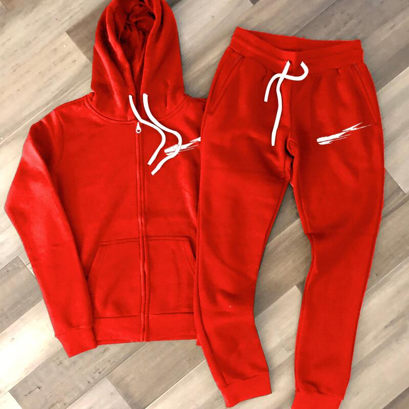 

2022 Men Tracksuit Autumn Winter Sets Zipper Hoodie jacket AND Pants Casual Solid sportswear Designer Men's Women Tracksuits Set Logo Printing Joggers Sweatsuit, Customize
