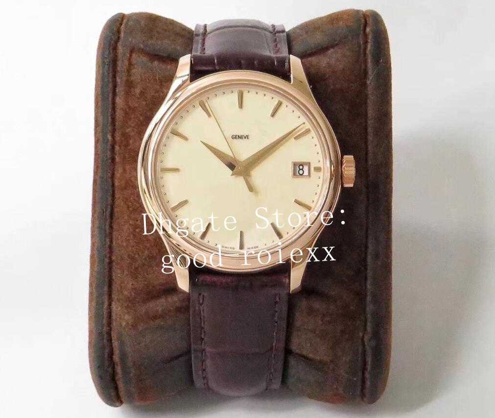 

Luxury Rose Gold 39mm Men's Automatic ZF Factory 5227 Watch Eta Miyota 9015 Cal.324 SC Movement Watches Men Calatrava Leather Wristwatches