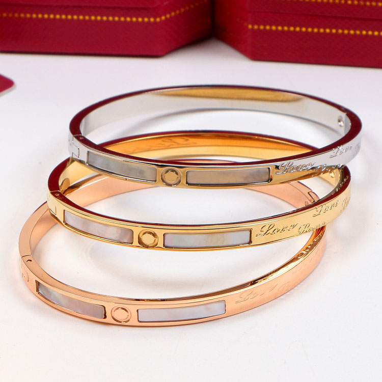 

Women Lovers Bracelet personalised bangle Men Titanium Steel Bracelets For Lover Gold Silver Rose Fashion Bracelet Jewelry Personality Hip-hop