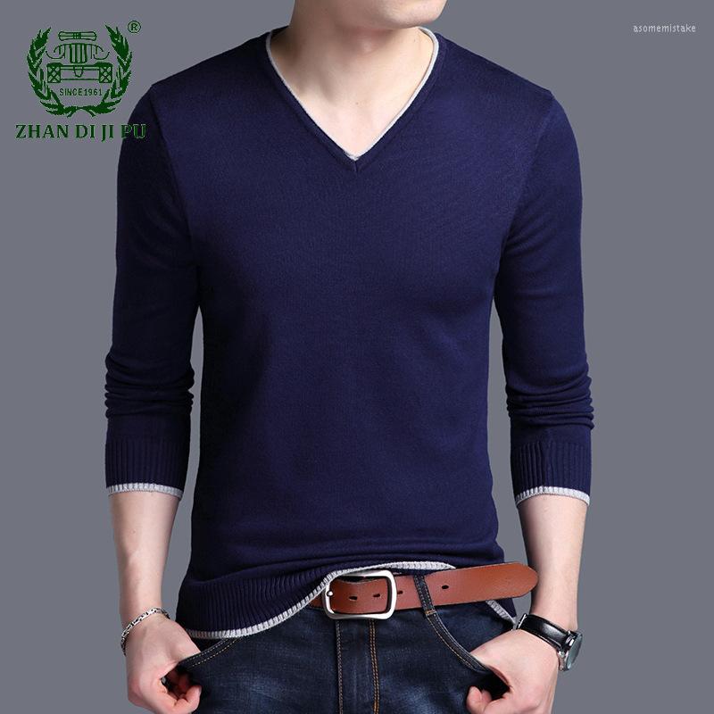 

Men's Sweaters Men's Wool Pullover Knitwear Business Casual Long-sleeved Solid Color Bottoming Shirt Warm V-neck High-quality Pullovers, 8358 white