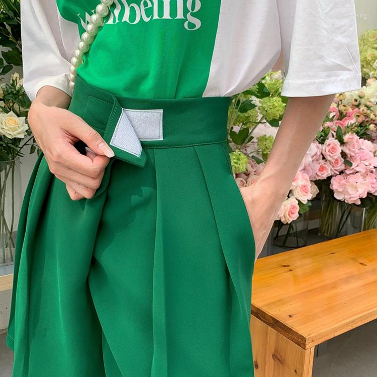 

Women' Shorts Design Summer High Waist Suit Women Pocket Casual Loose Oversize Drape Trendy Fashion Half Long Knee Length, Black
