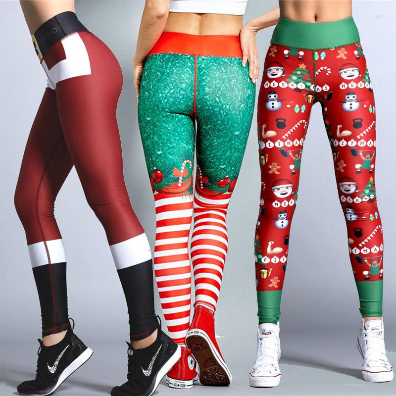 

Women' Leggings Christmas Women Sexy High Waist Skinny Leggins Fitness Legging Ladies Printed Workout Stretch Trousers Pants, 01
