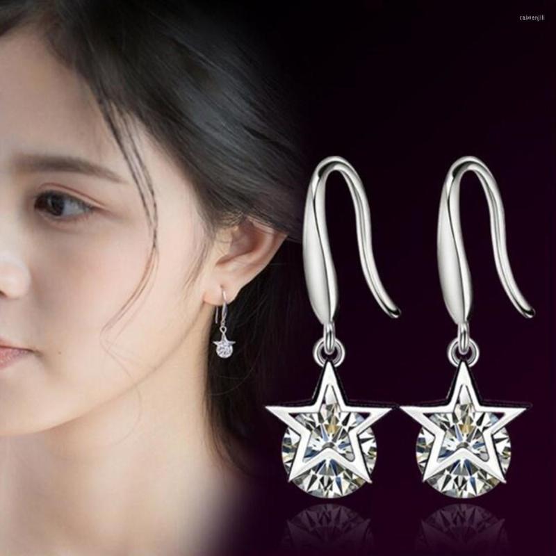 

Dangle Earrings NEHZY Silver Plating Jewelry High Quality Fashion Woman Retro Pentagram Cubic Zirconia Long Tassel Hanging Earring