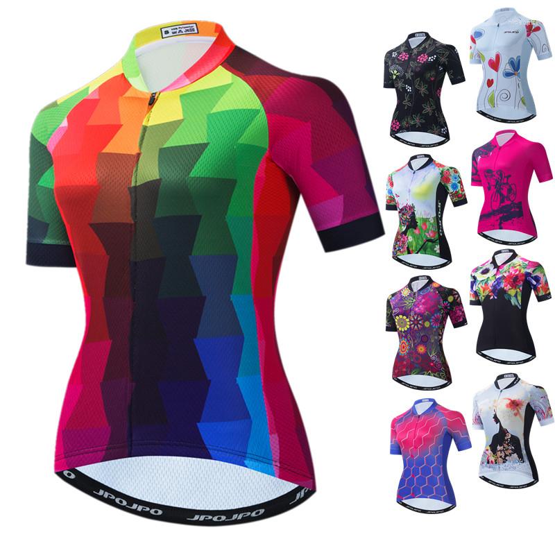 

Racing Jackets Weimostar Pro Cycling Jersey Women Team Sport Clothing Summer MTB Bike Short Sleeve Bicycle Shirt Road Cycle Wear, Color 17