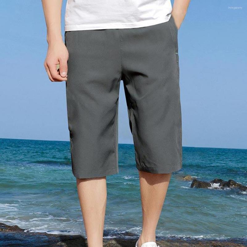 

Men's Pants Capri Stylish Loose Quick Dry Relaxed Fit Korean Style Men, Black