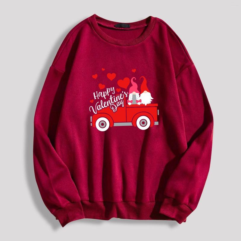 

Women's Hoodies Kawaii Graphic Print Hoodie Women Crewneck Sweatshirt Long Sleeve Autumn Warm Pullover Tops Harajuku Valentines Day Korean, Bk