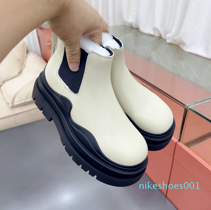 

2022 boots Chunky sole Booties Real leather shoes winter outdoor martin designer Platform casual sneakers, Picture color