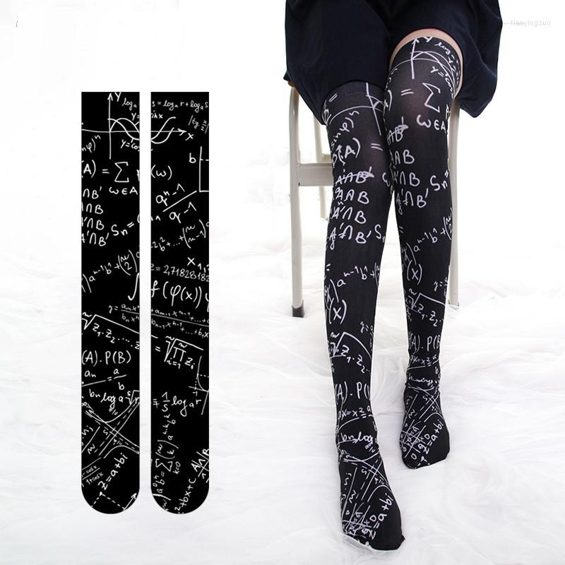 

Women Socks Printing Thigh High Stockings Over Knee Anime Long Thin Stocking Medias Polyester For Girl 7ZJQ-SW11, 18