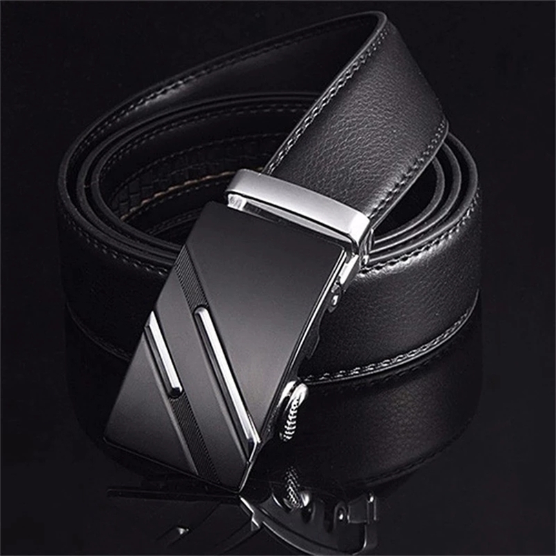 

Belts LFMB Famous Brand Belt Men Top Quality Genuine Luxury Leather for Strap Male Metal Automatic Buckle 221010, Black