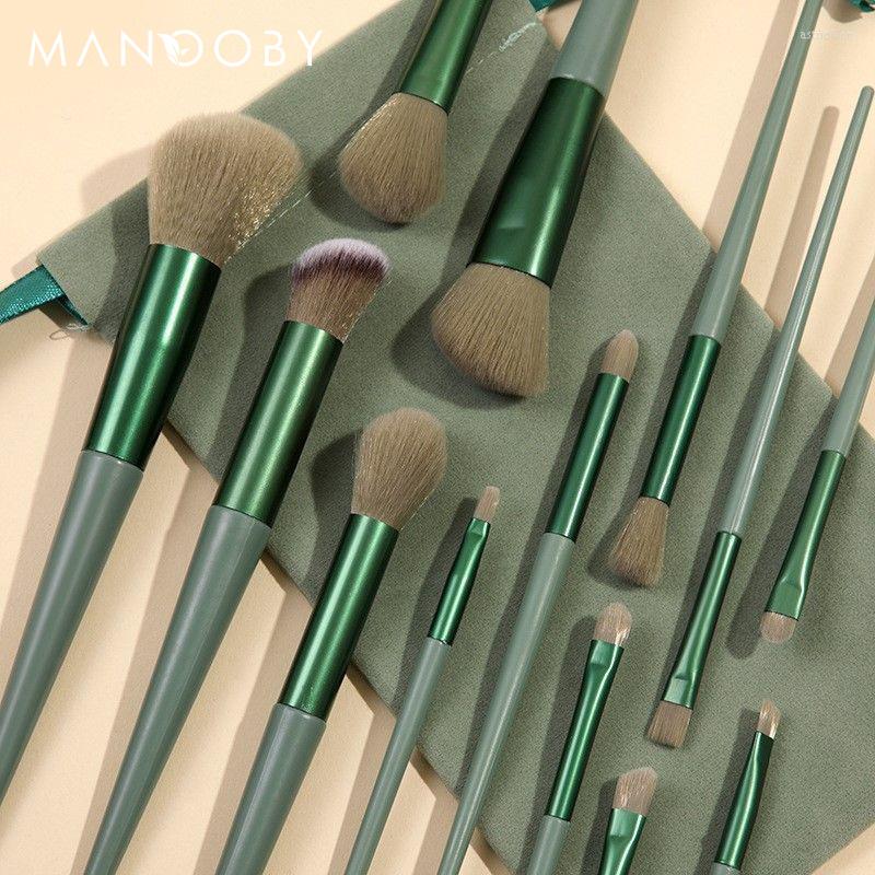 

Makeup Brushes 13Pcs/Set Soft Fluffy For Cosmetics Beauty Foundation Blush Brush Eyeshadow Kabuki Blending Tool Set