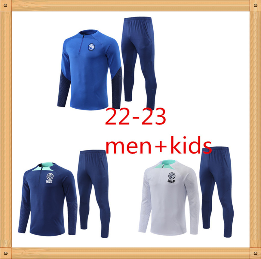 

TOP 22-23Men AND KIDS inter TRACKSUIT LAUTARO chandal futbol soccer MILANO Training suit milans camiseta DE FOOT 2022 2023, Gray