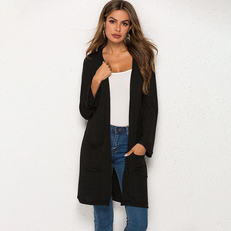 

Women' Jackets Women Cardigan Long Sleeve Loose Open Stitch Tops Casual Jacket Coat Outwear Spring Autumn, Black