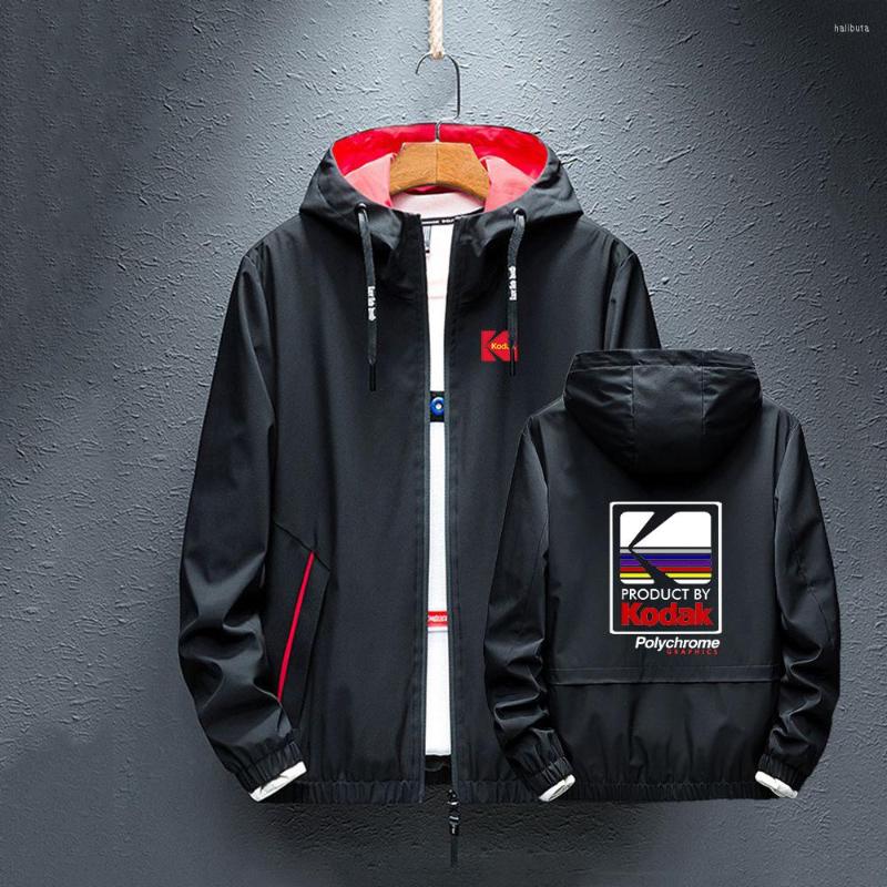 

Men's Hoodies 2022 Kodak Japanese Mens Bomber Hooded Golf Casual Thin Windbreaker Jackets Coat Comfortable Outwear Sports Clothing Top