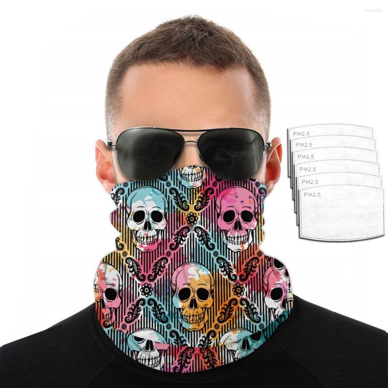 

Scarves Dust-Proof Scarf Unisex Magic Tube Colorful Skull Jogging Cycling Biking Leggings Headband