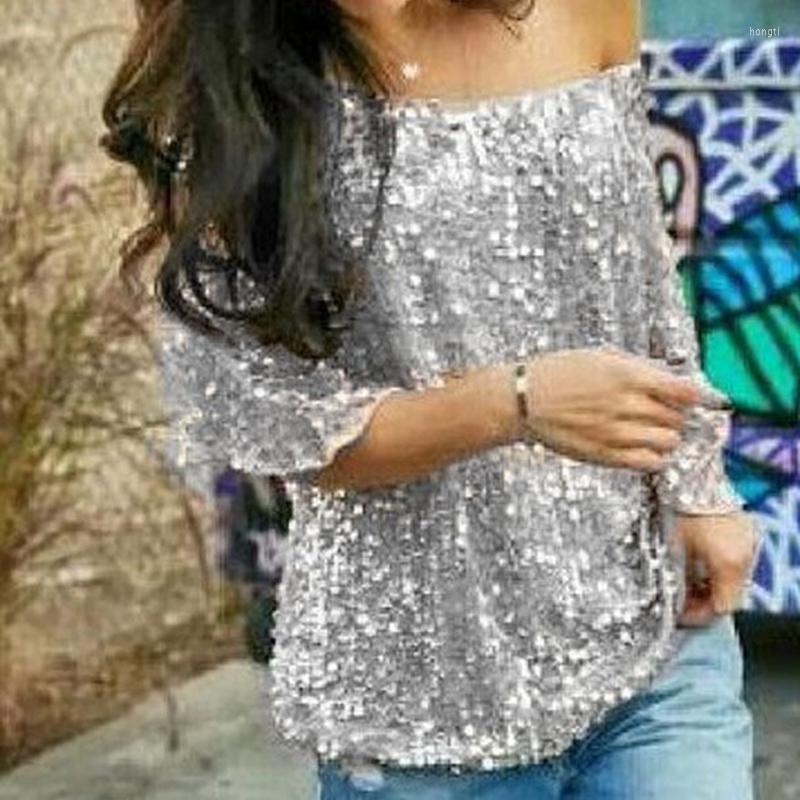 

Women' Blouses Womens Summer Loose Top Short Sleeve Blouse Ladies Casual Tops, Silver