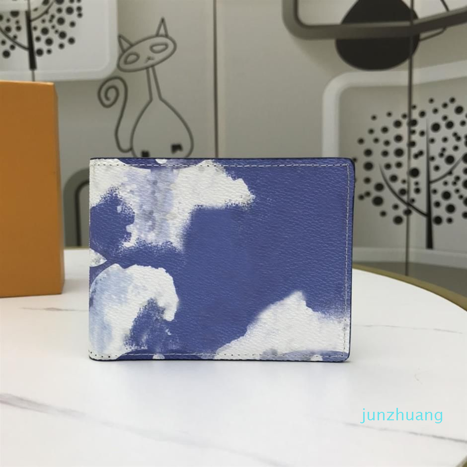 

luxury Designer OriginaL purse quality ID Card Holder Genuine Leather France style Y Womens men Purses Men Key Ring Credit 2022, Blue