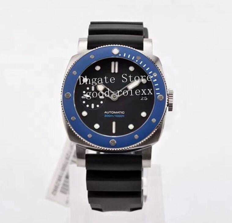 

Blue Watches Men's Watch Ceramic Bezel Men Automatic Cal.9000 Diver 300M Submersible 1209 Sport VS Firenze Rubber Firenze VSF Factory Pam