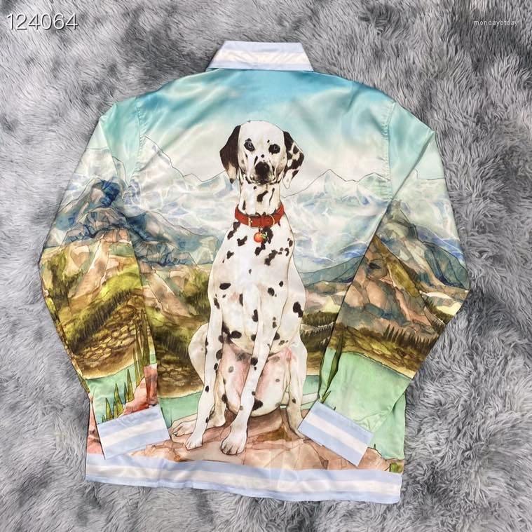 

Men' Casual Shirts Fashion W0960 Men' 2022 Runway Luxury European Design Party Style Clothing, Sky blue