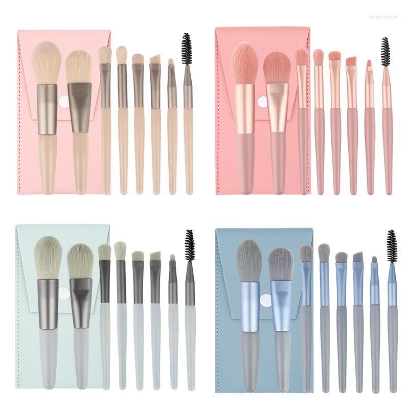 

8pcs Mini Makeup Brush Set Cosmetic Powder Eye Shadow Foundation Blush Blending Beauty Make Up Private Label Custom Bulk