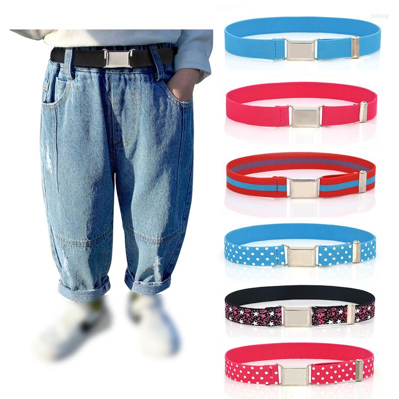 

Belts Elastic Canvas For Boys Girls Striped Stretch Western Strap Belt Kids Adjustable Cinto Menino Children Kemer, Black