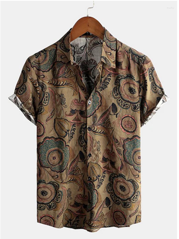 

Men' Casual Shirts Men' Hawaiian Shirt Loose Top 3xl 3d Print For Men 2022 Fashion Cotton Linen Breathable Summer Short Sleeve