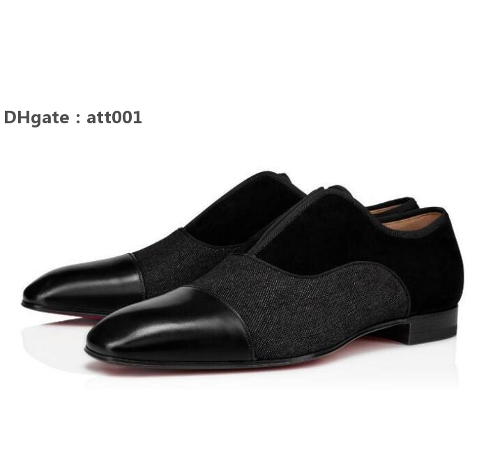 

Red-Bottoms shoes Christians Super quality Formal Red Dress Shoe Men's Flats Gentle designers Men Black Genuine Leather Shoes Pointed T RRg, 13