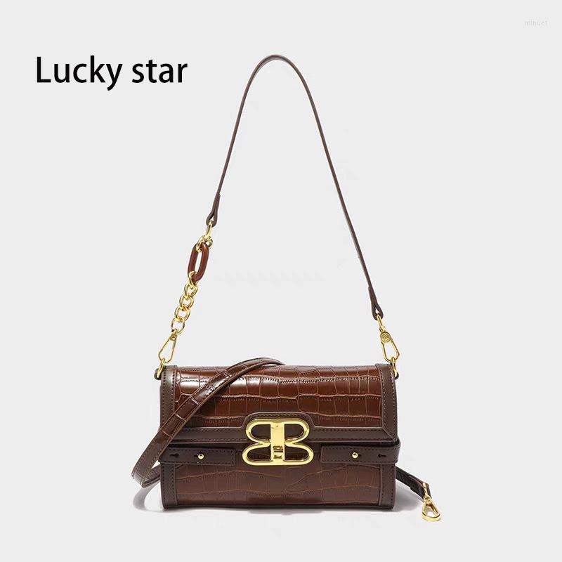 

Evening Bags Woman Bag Luxury Design Vintage Handbag Leather Clutch Purse Small Shoulder For Crossbody, Chocolate