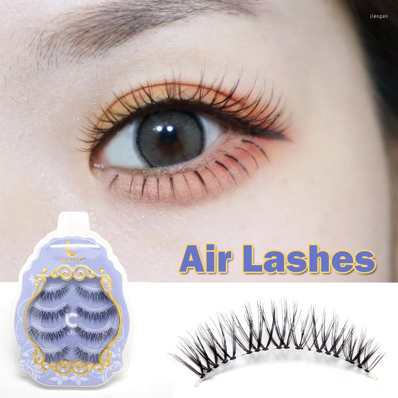 

False Eyelashes Makeup 4 Pairs Air Eyelash Set Ultra Light Soft Nude Look Bride Eye Make Up Tool