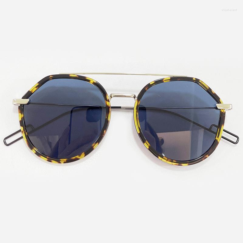 

Sunglasses 2022 Fashion Irregular Round Multicolor Women Men Exquisite Alloy Acrylic Frame Gafas De Sol Mujer