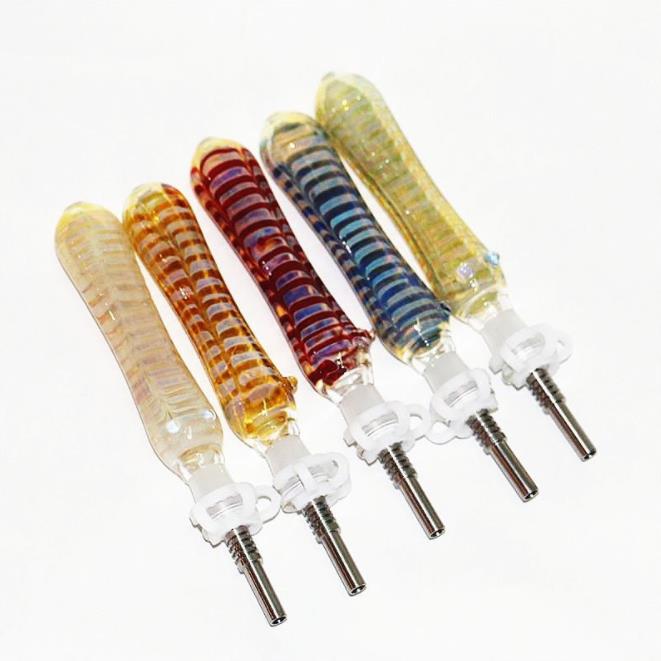 

Hookah glass nectar collector kit 10mm with quartz nail titanium tip dabber dish ashcatcher bong glass pipe