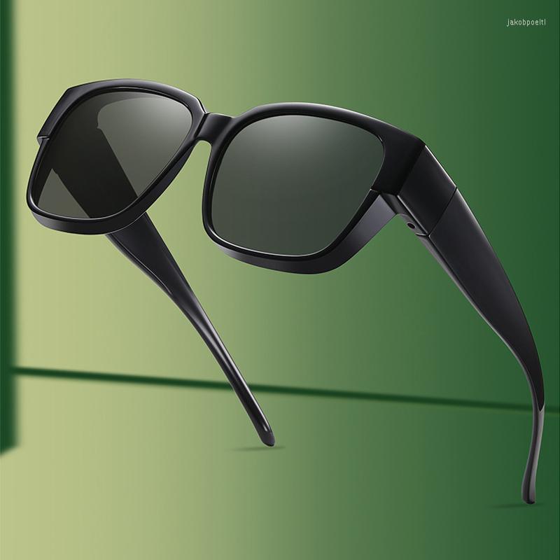 

Sunglasses Est Big Frame Polarized For Men Women Multi-purpose With Myopia Glasses Vintage TR Fashion Sun