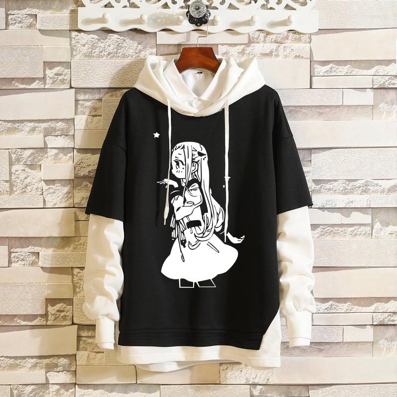 

Men' Hoodies Toilet-Bound Hanako-Kun Kawaii Anime Cosplay Stitching Casual Oversized Manga Pullover Jacket Streetwear Tracksuit, 01