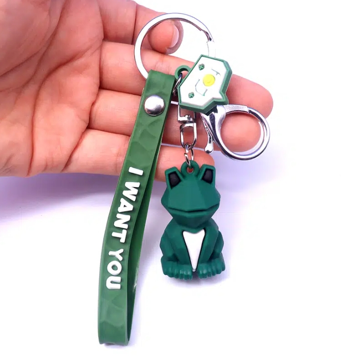 

Easy to carry Keychains Cartoon Little Frog Car Key Chain Car Creative Pendant