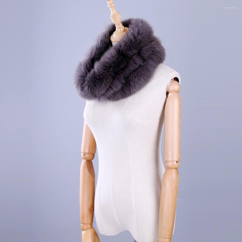 

Scarves 2022 Brand Genuine Real Silver Fur Women's Lady Scarf Ring Cowl Snood Cirle Infinity Wraps Shawl