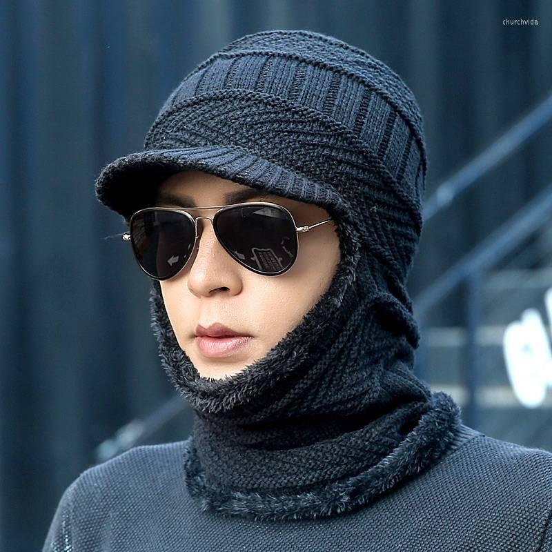 

Berets 2022 Winter Fashion Wool Hat Warm Knit Outdoor Men And Women Cold Protection Cap, Black
