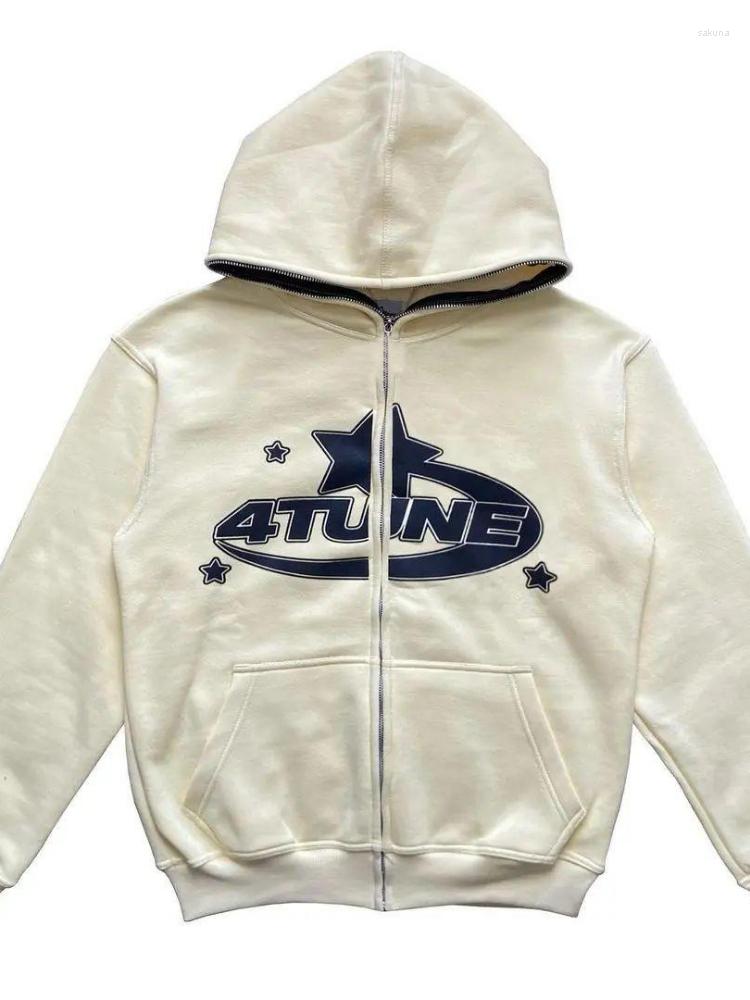 

Women' Hoodies Bigorange Letter Sweatshirt 90s Full Zipper Womens Print Retro Star Hooded Women Y2K Street Hip-hop Harajuku Clothes 2022