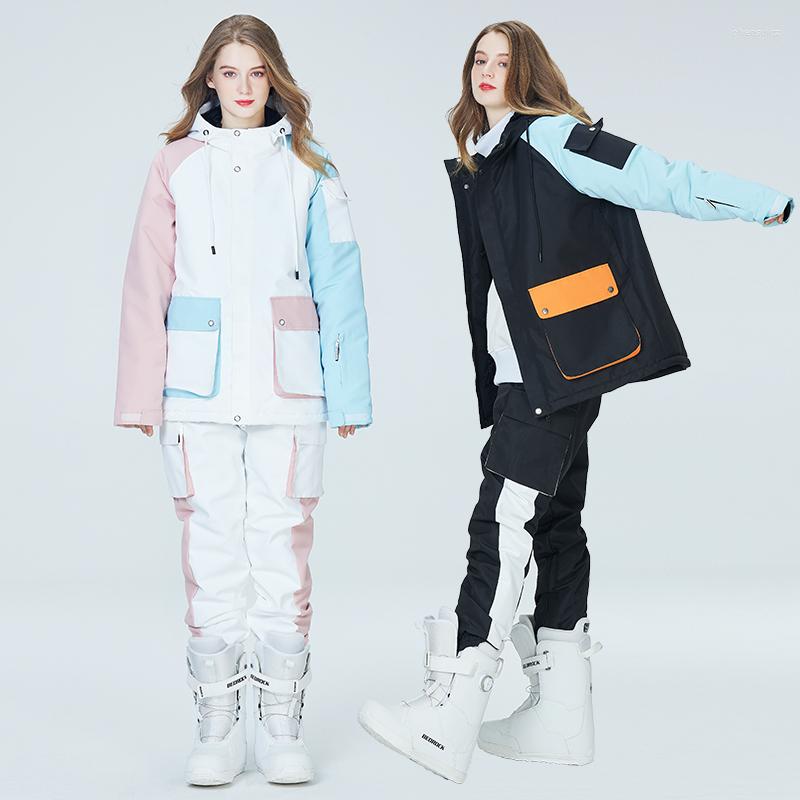 

Skiing Suits Winter Ski Suit Women's Men's Outdoor Veneer Double Board Riding Pants Windproof Waterproof And Thickened Assault Jacket, Q12