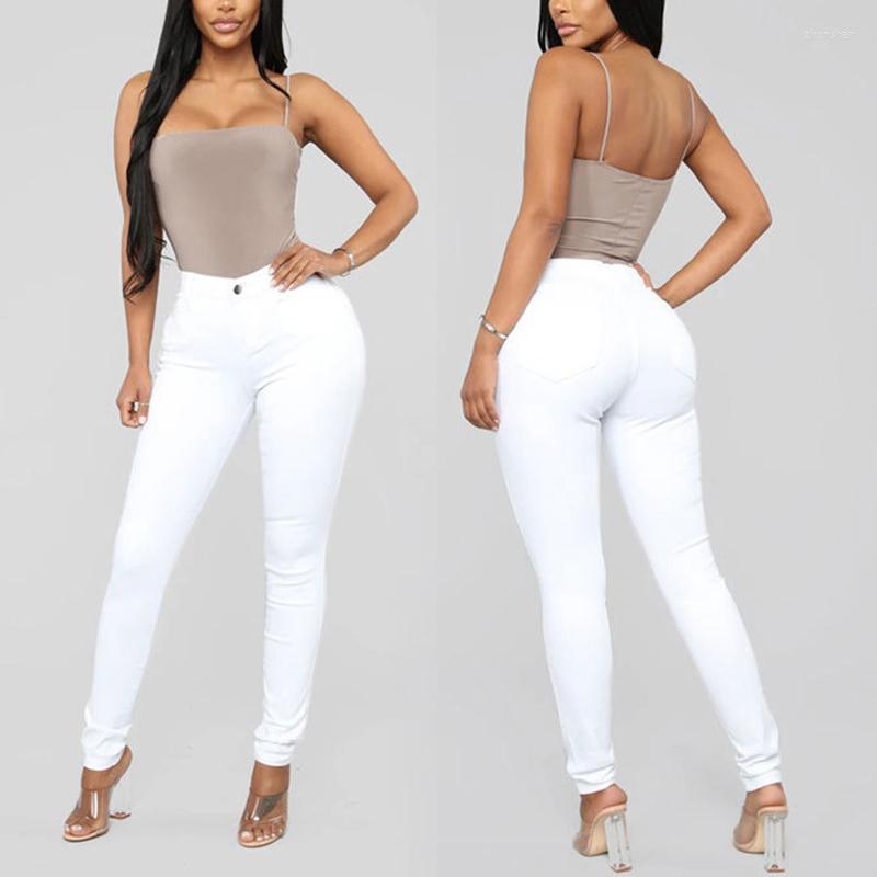

Women' Jeans Women' Skinny Super Stretchy Pencil Pants Fashion Sexy Streetwear Trousers High Black White Blue Denim