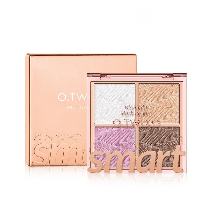 

O.TWO. O blush palette Light sense bright shimmer highlight brightening 4 colors makeup, 4 colors palette