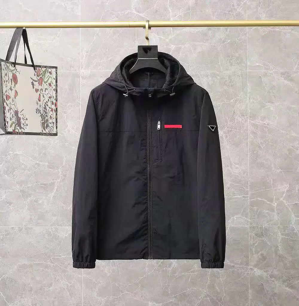 

Mens Womens Hoodie Jackets Striped Budge Pattern Long Sleeves Lady Slim Shirts Lapel Neck With Button Sleeve Belt Windbreaker Unisex Tops Size M-2XL, Black hooded