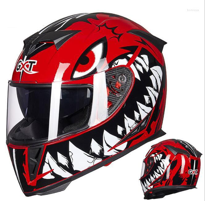 

Motorcycle Helmets GXT Full Face Winter Warm Double Visor Racing Helmet Casco Modular Moto Motorbike Capacete