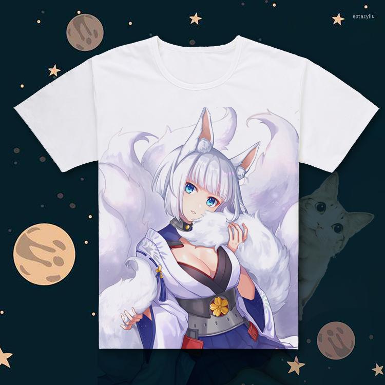 

Men's T Shirts Azur Lane Cos Akagi Kaga Skirt Short Sleeves Leisure Summer O-neck Casual Tees Tops, 07