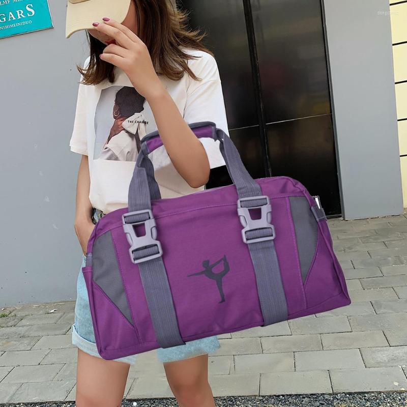 

Outdoor Bags Portable Yoga Fitness Handbag Waterproof Travel Handheld Luggage Gym Shoulder Crossbody Bag, Purple