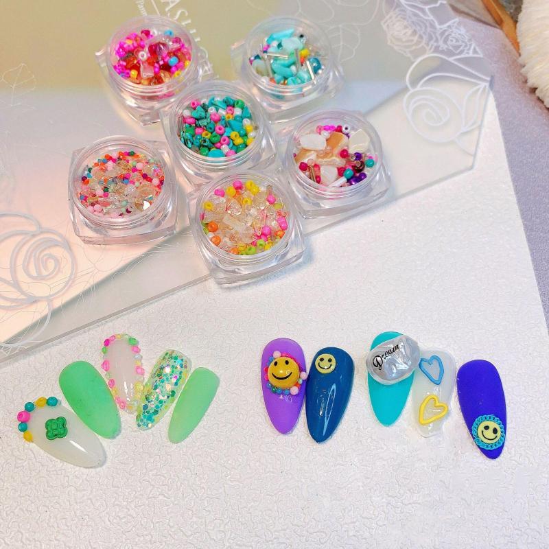 

Nail Art Decorations Mixed Crystal Beads Decoration 3D Charms Diamonds Rhinestones Gems For Nails Candy Acrylic Accessories Manicure